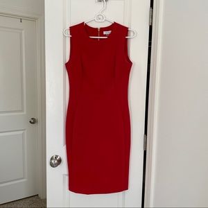 Calvin Klein Red Scuba Dress